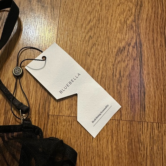 Bluebella Black Matisse Semi Open Wired Bra Ruffle Trim size 34A Sexy intimate - Picture 7 of 11